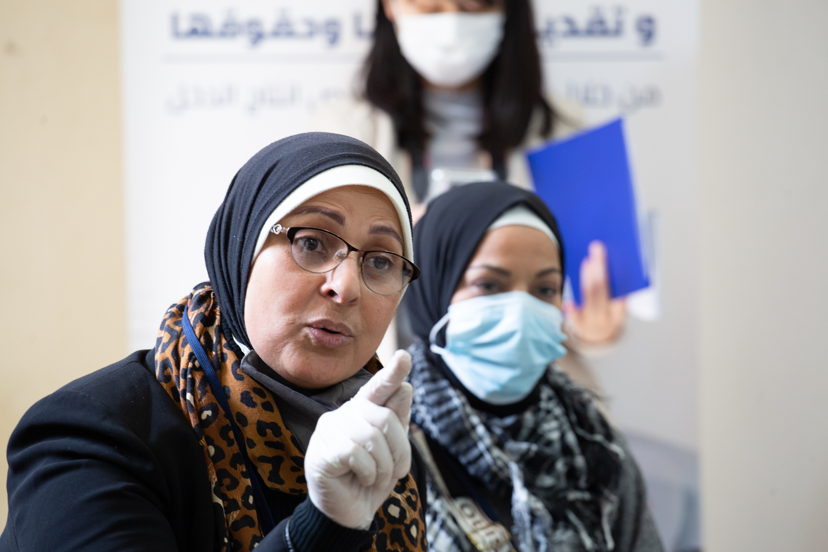 Itab Bayoud was trained as a manufacturer and worked at a Unit established by the social enterprise Roof and Roots in Jabal Mohsen, Tripoli. Photo: UN Women/Lauren Rooney
