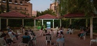 Overview photo of a public political cafe discussion led by Madanyat and Ondes in Beirut, Lebanon. Photo UN Women/ Lauren Rooney
