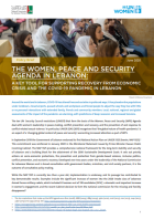 The Women, Peace and Security Agenda in Lebanon: A Key Tool for Supporting Recovery from Economic Crisis and the COVID-19 Pandemic in Lebanon